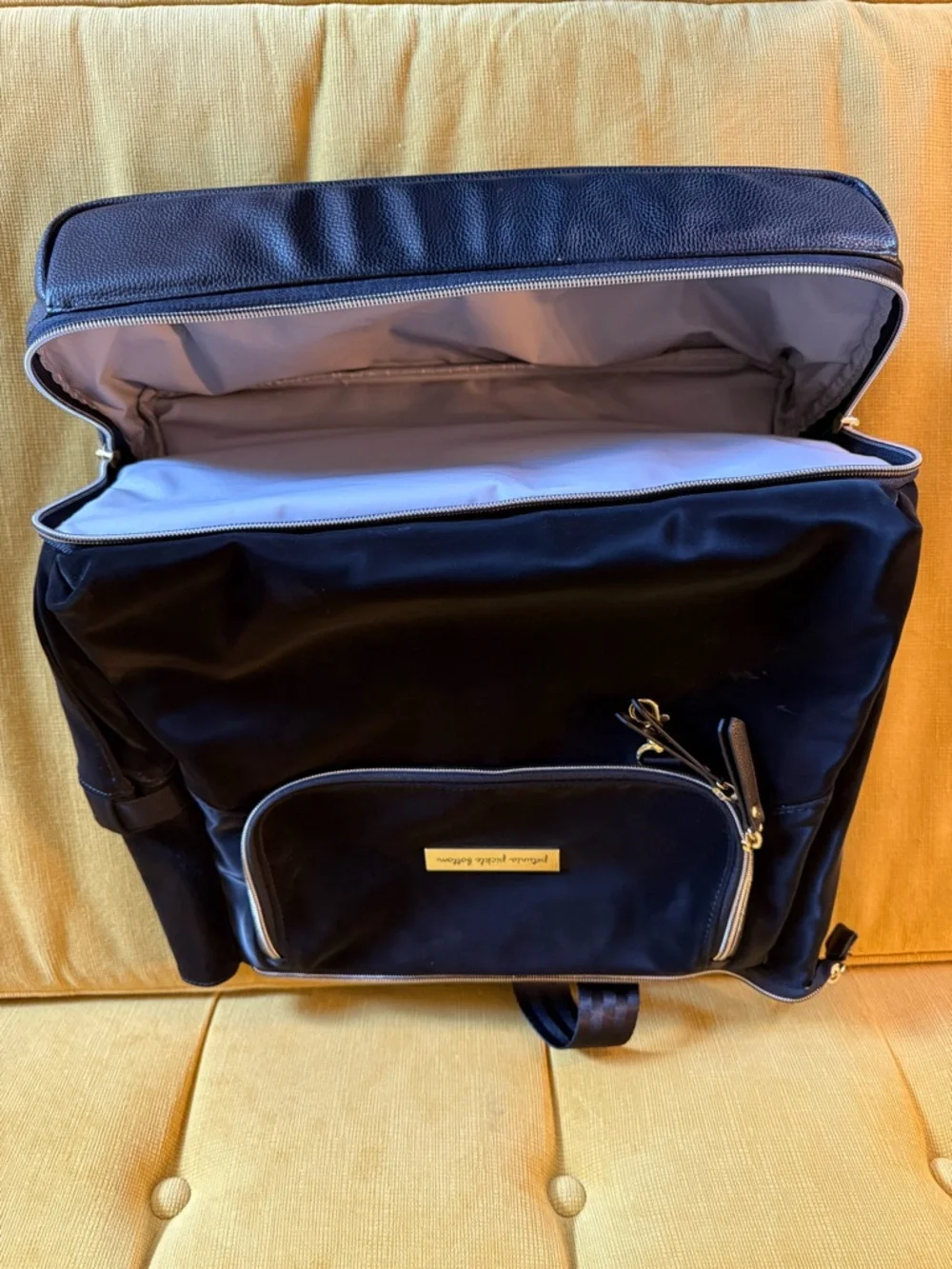Petunia Pickle Bottom Black Diaper Backpack Tote